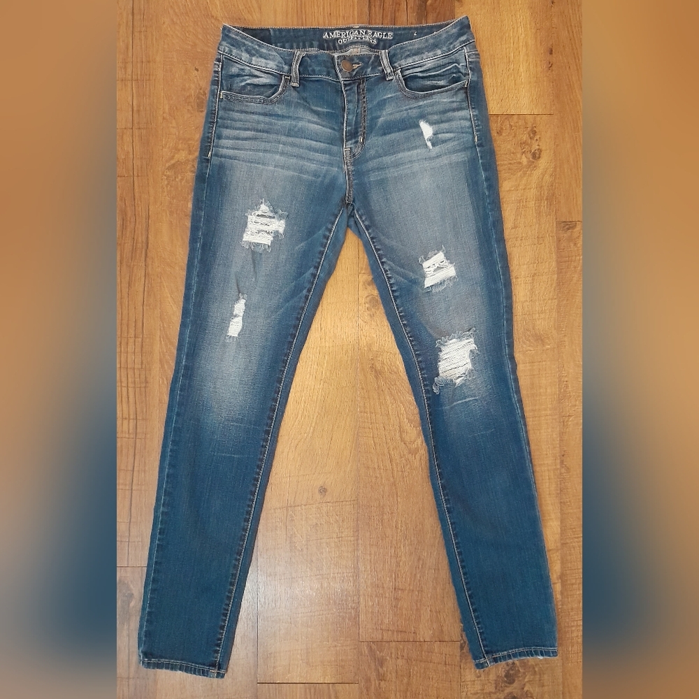 Distressed Blue Jeggings for Women